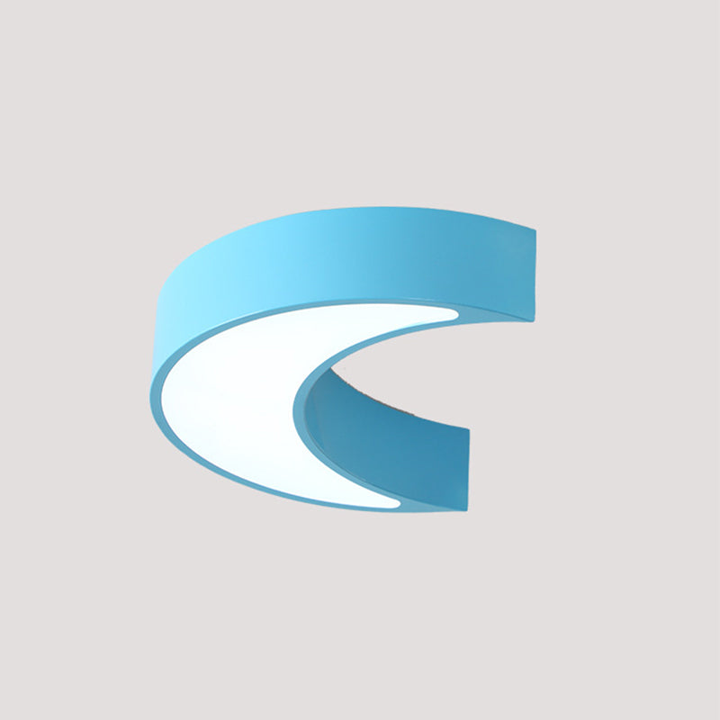 Blue Moon Bedroom LED Ceiling Light with Acrylic Flush Mount