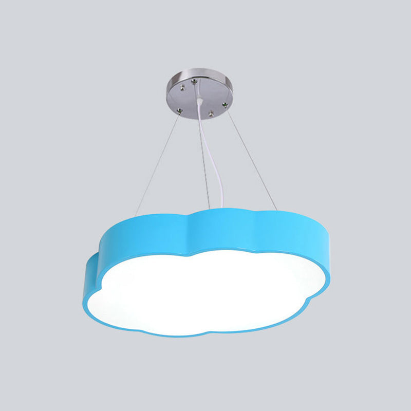Simplicity Cloud Kids Bedroom Led Chandelier - Acrylic Pendant Light Kit