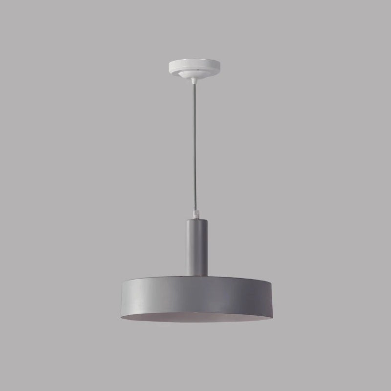 Contemporary Metallic 1-Head Ceiling Light For Bedroom: Round Drop Lamp