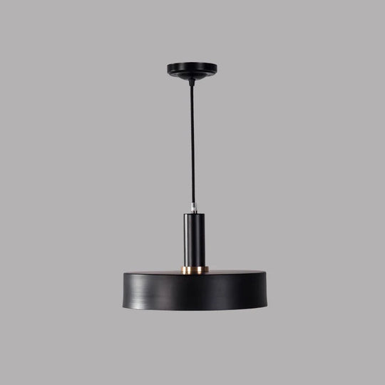 Modern Round Metal Ceiling Light: Single-Head Hanging Lamp for Bedroom