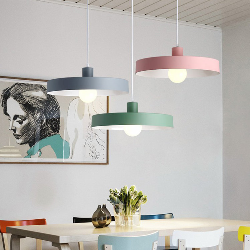 Modern Pendant Light Kit with Metal Pot Lid Shade – Ideal for Dining Room Hanging Lamp