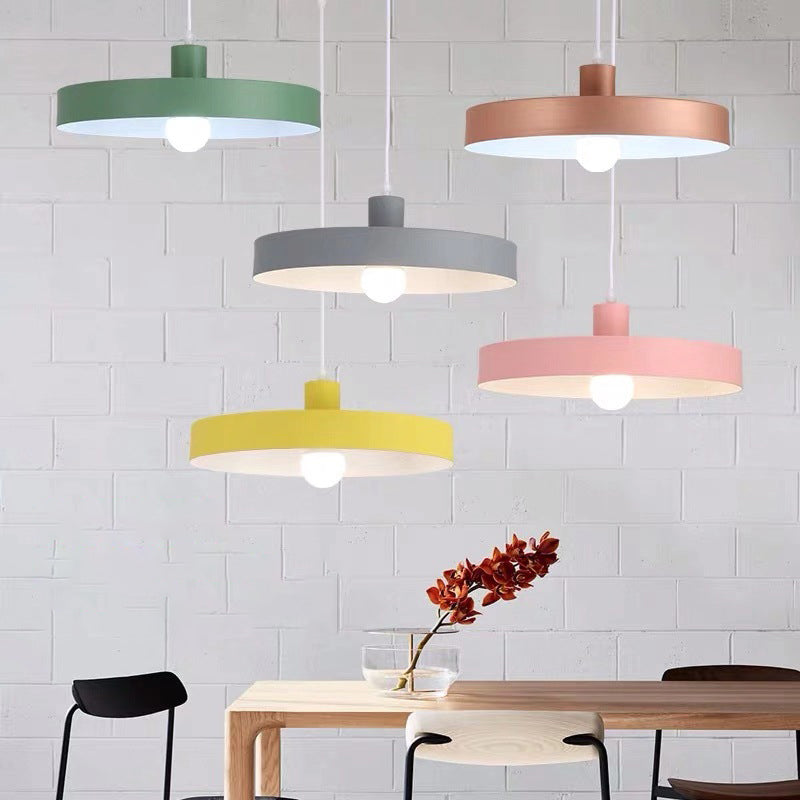 Modern Pendant Light Kit with Metal Pot Lid Shade – Ideal for Dining Room Hanging Lamp
