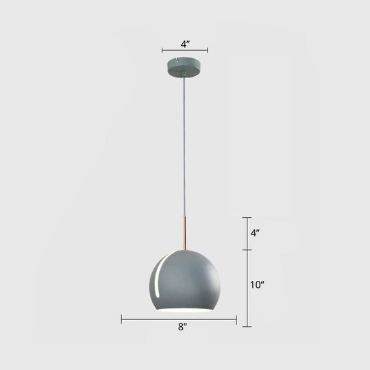 Sleek 1-Head Pendant Light Kit for Dining Room - Minimalist Hanging Lamp with Stylish Metal Shade