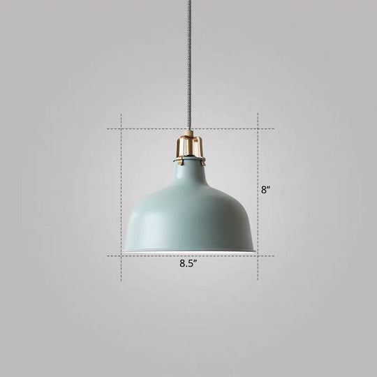 Modern Metal Barn Pendant Light for Dining Room - 1-Head Suspension