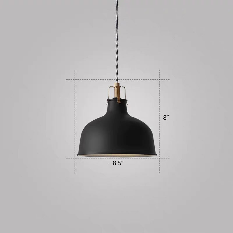 Modern Metal Barn Hanging Pendant Light For Dining Room - 1-Head Suspension