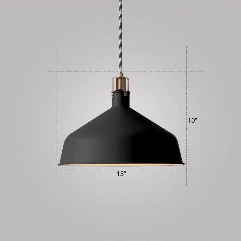 Modern Metal Barn Pendant Light for Dining Room - 1-Head Suspension