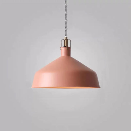 Modern Metal Barn Pendant Light for Dining Room - 1-Head Suspension