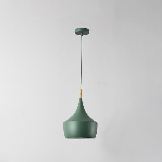 Sleek Geometry Pendant Light Kit with Wood Cork Accent - Ideal for Dining Room