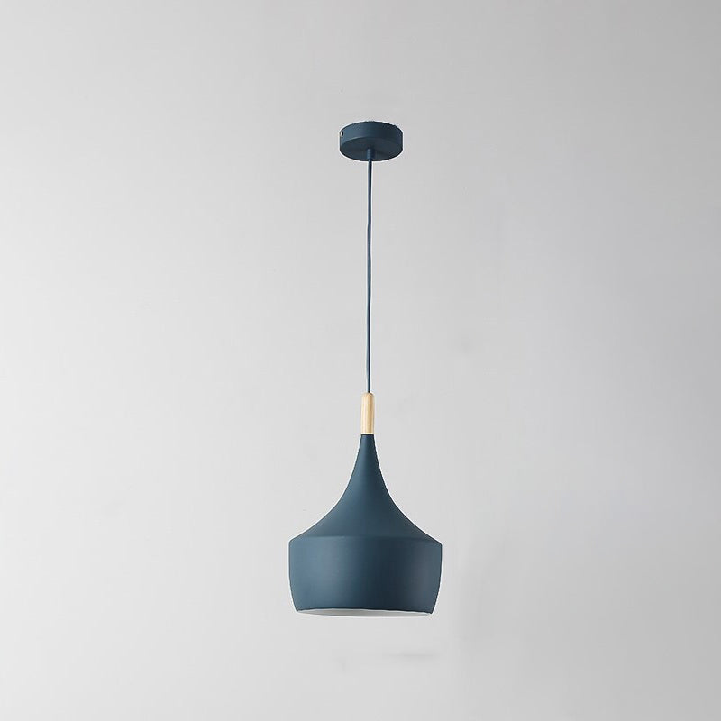 Sleek Geometry Pendant Light Kit with Wood Cork Accent - Ideal for Dining Room