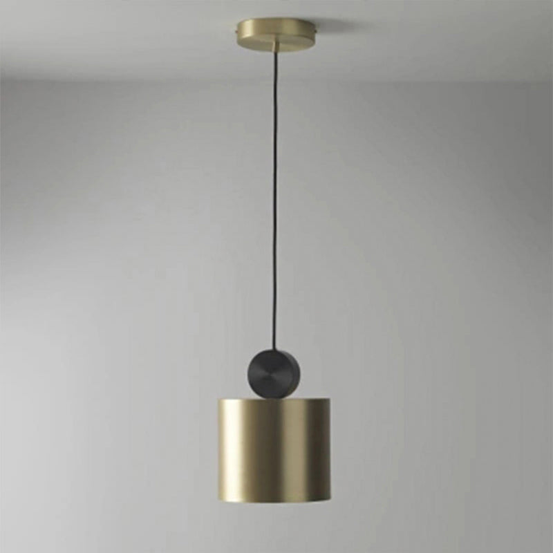 Sleek Brass Geometric Ceiling Light with 1 Bulb – Modern Suspension Lamp for Dining Room Décor