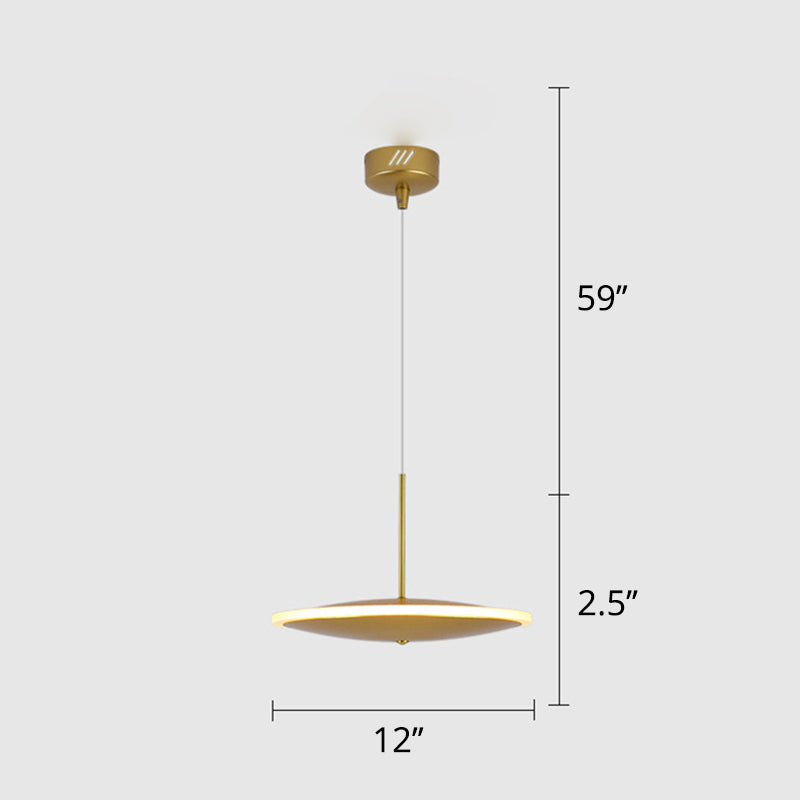 Modern LED Brass Bedside Light with Aluminum Shade