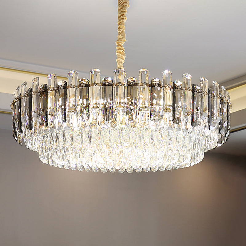 Modern Gold Crystal Chandelier 8/15/19 Bulbs Pendant Light Fixture