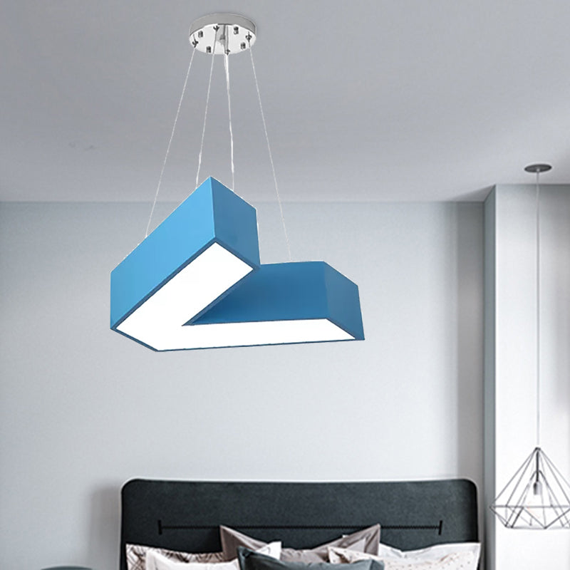 V-Shaped Pendant Chandelier Acrylic Led Hanging Light For Bedroom - Modern & Stylish Design In