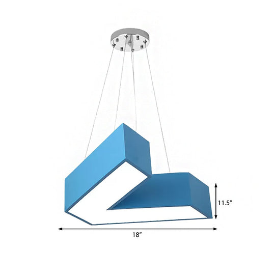 V-Shaped Pendant Chandelier Acrylic Led Hanging Light For Bedroom - Modern & Stylish Design In