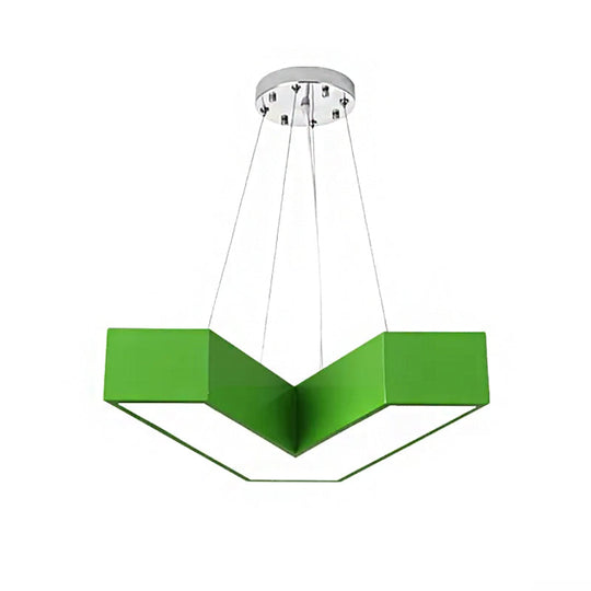 V-Shaped Pendant Chandelier Acrylic Led Hanging Light For Bedroom - Modern & Stylish Design In