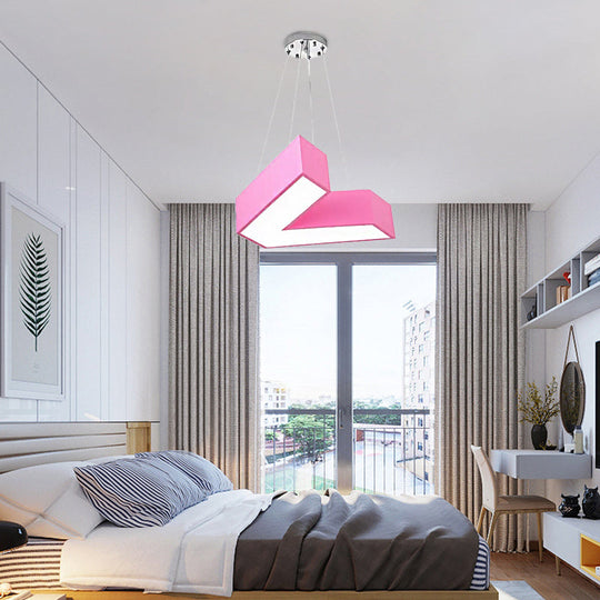 V-Shaped Pendant Chandelier Acrylic Led Hanging Light For Bedroom - Modern & Stylish Design In