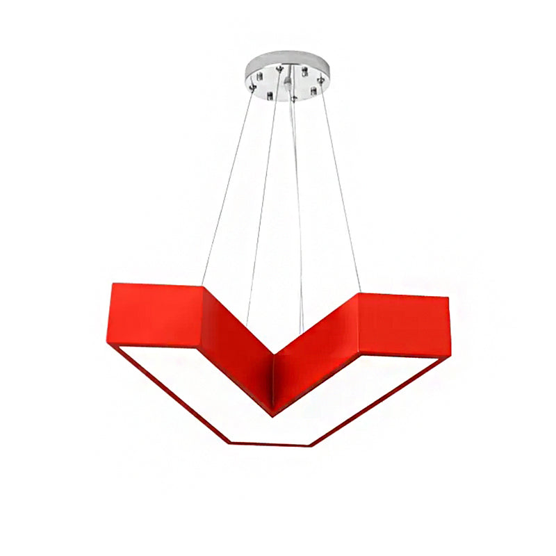 V-Shaped Pendant Chandelier Acrylic Led Hanging Light For Bedroom - Modern & Stylish Design In