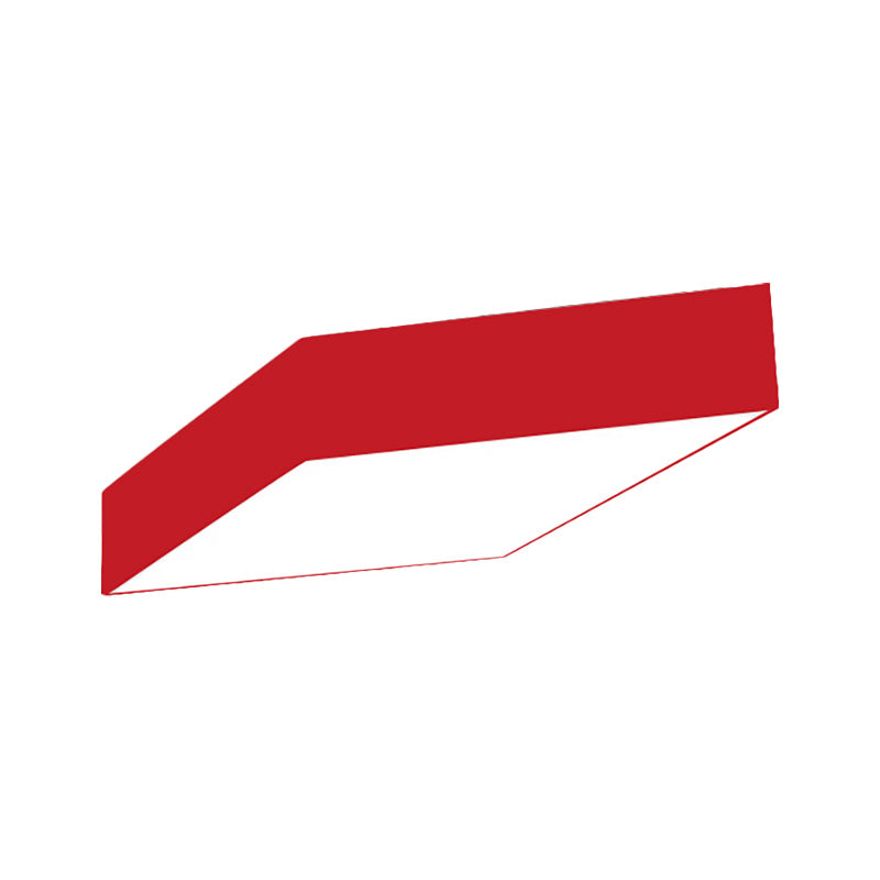 Modern Rhombus Led Ceiling Light For Kindergarten In Multiple Colors - Black White Red Yellow Green