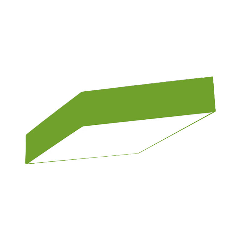 Modern Rhombus Led Ceiling Light For Kindergarten In Multiple Colors - Black White Red Yellow Green