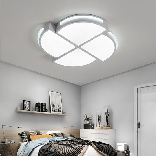 Minimalistic Acrylic Ceiling Light Fixture with Windmill Shade for Balcony - Flush Mount Fixtures