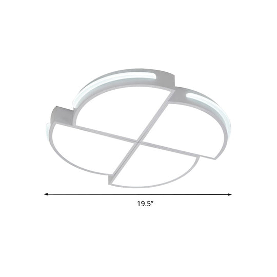 Minimalistic Acrylic Ceiling Light Fixture with Windmill Shade for Balcony - Flush Mount Fixtures