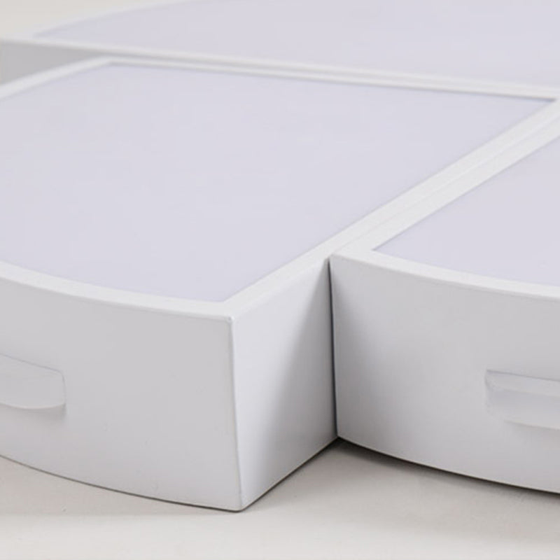 Minimalistic Acrylic Ceiling Light Fixture with Windmill Shade for Balcony - Flush Mount Fixtures