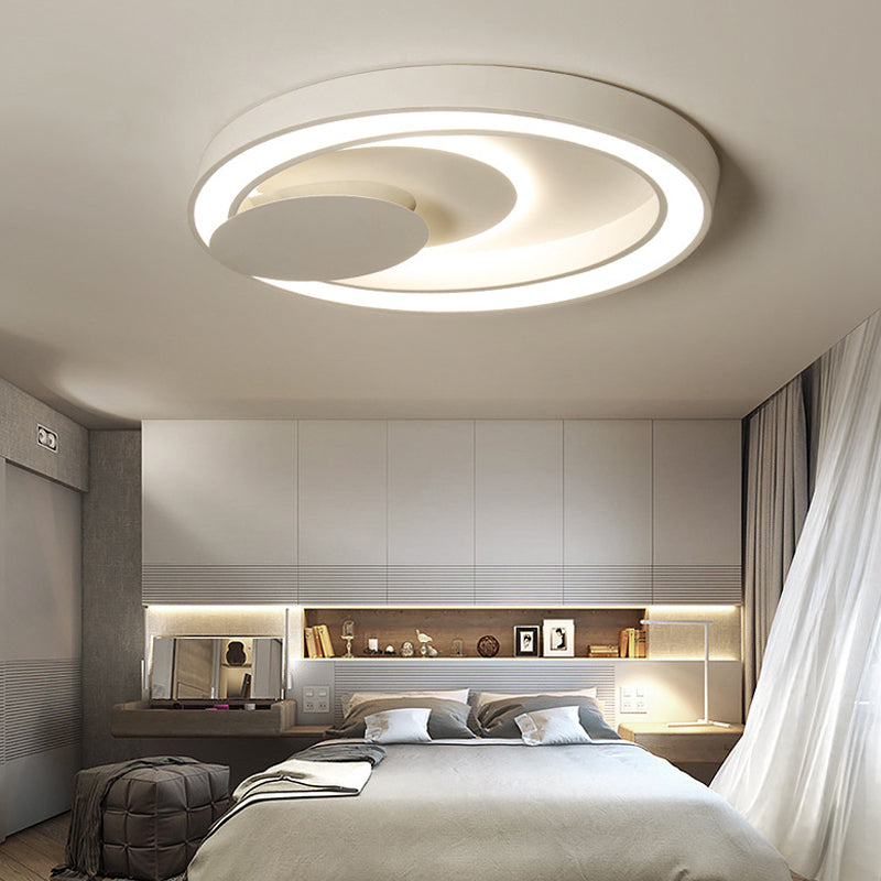 Modern LED Ceiling Mount Light in White for Kid's Bedroom