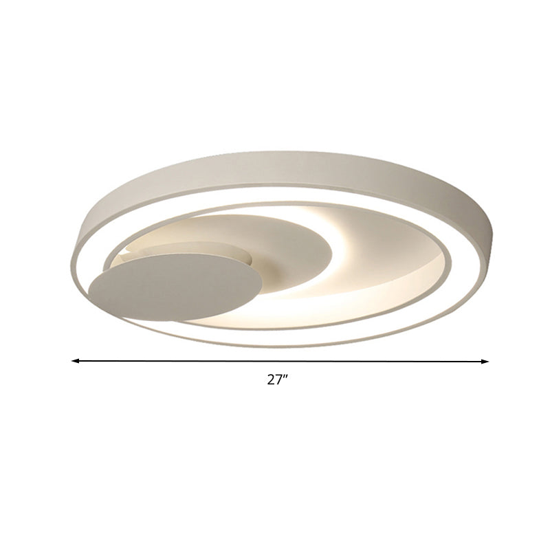 Modern LED Ceiling Mount Light in White for Kid's Bedroom