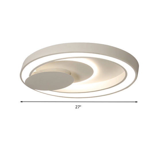 Modern LED Ceiling Mount Light in White for Kid's Bedroom