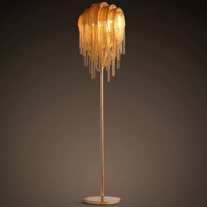 Simplicity Led Floor Light With Aluminum Shade For Reading & Flow Lighting In Living Room