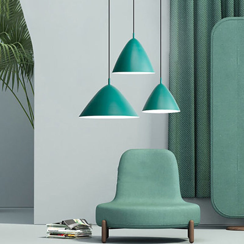 Kit de suspension conique moderniste - Luminaire suspendu métallique pour salle à manger