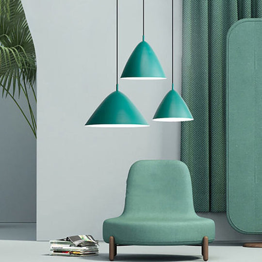 Kit de suspension conique moderniste - Luminaire suspendu métallique pour salle à manger