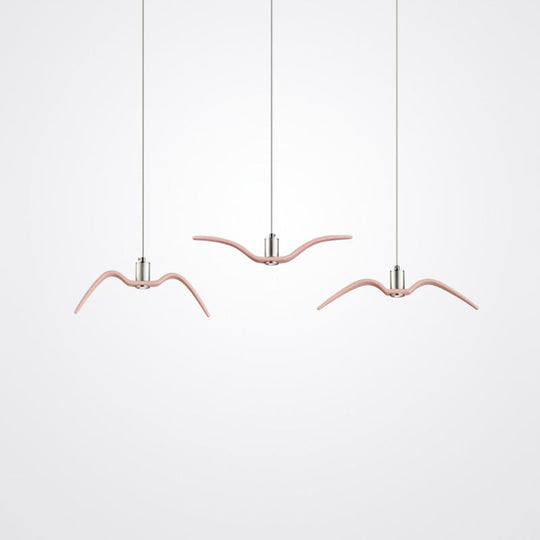Modern Metal LED Pendant Light Kit featuring Seagull Design for Dining Room