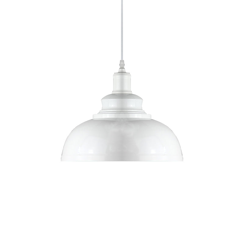 Plafonnier suspendu en métal avec abat-jour en forme de bol rustique pour salle à manger