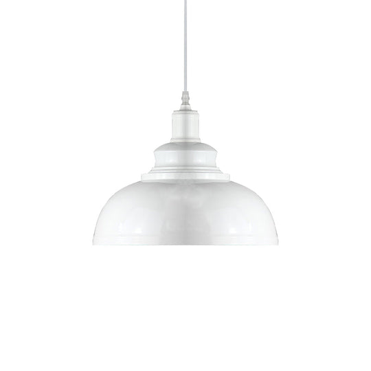 Metallic Drop Pendant Rustic Bowl Shade Ceiling Light For Dining Room