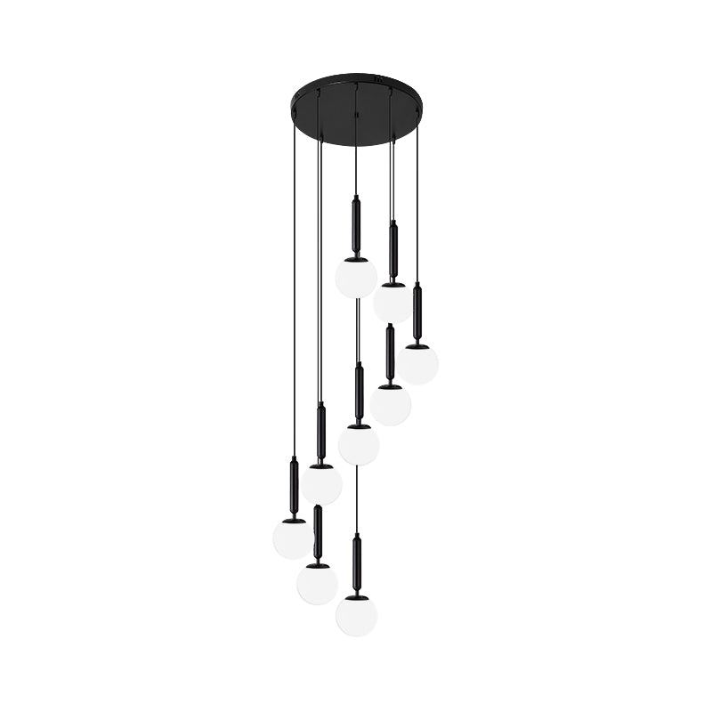 Opal Glass Hanging Light: Sleek & Stylish Suspension Lighting For Stairs