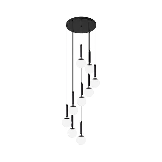 Opal Glass Hanging Light: Sleek & Stylish Suspension Lighting For Stairs