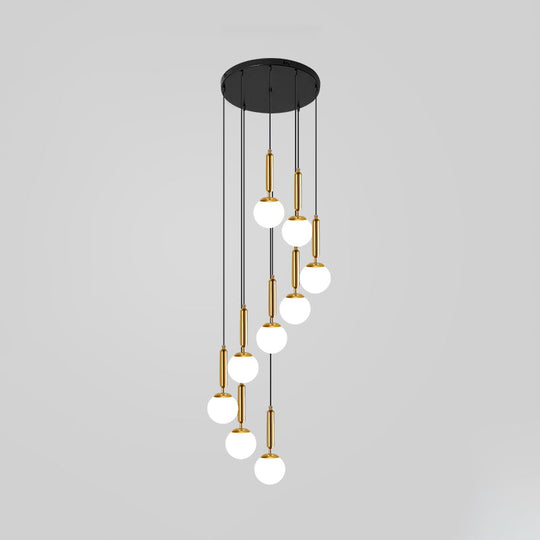 Opal Glass Hanging Light: Sleek & Stylish Suspension Lighting For Stairs