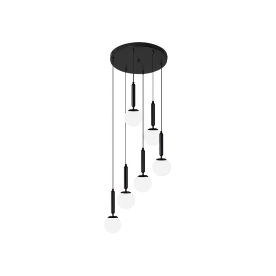 Opal Glass Hanging Light: Sleek & Stylish Suspension Lighting For Stairs