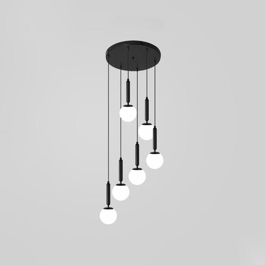 Opal Glass Hanging Light: Sleek & Stylish Suspension Lighting For Stairs