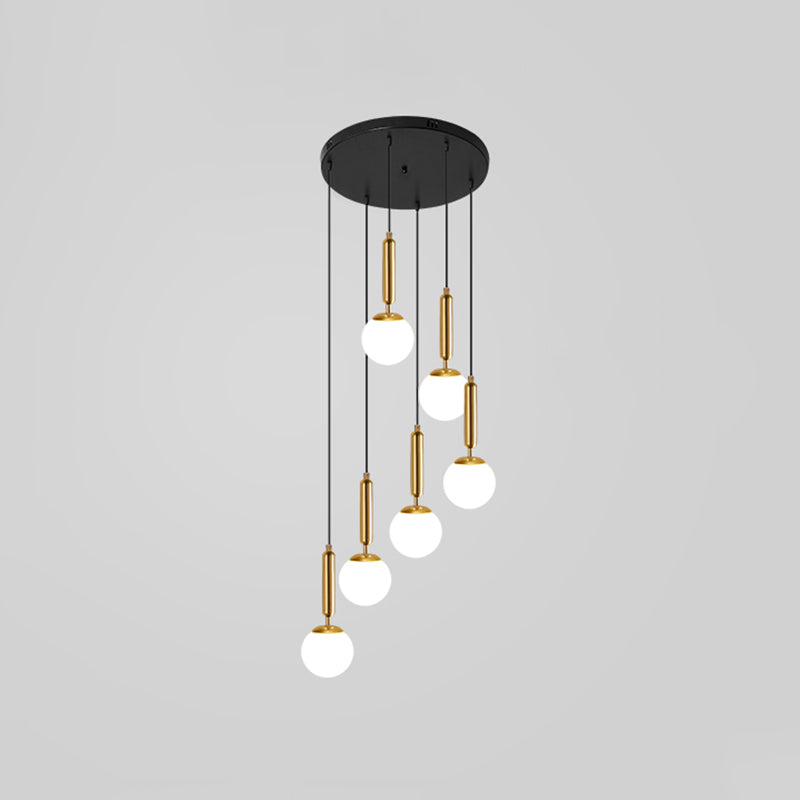 Opal Glass Hanging Light: Sleek & Stylish Suspension Lighting For Stairs