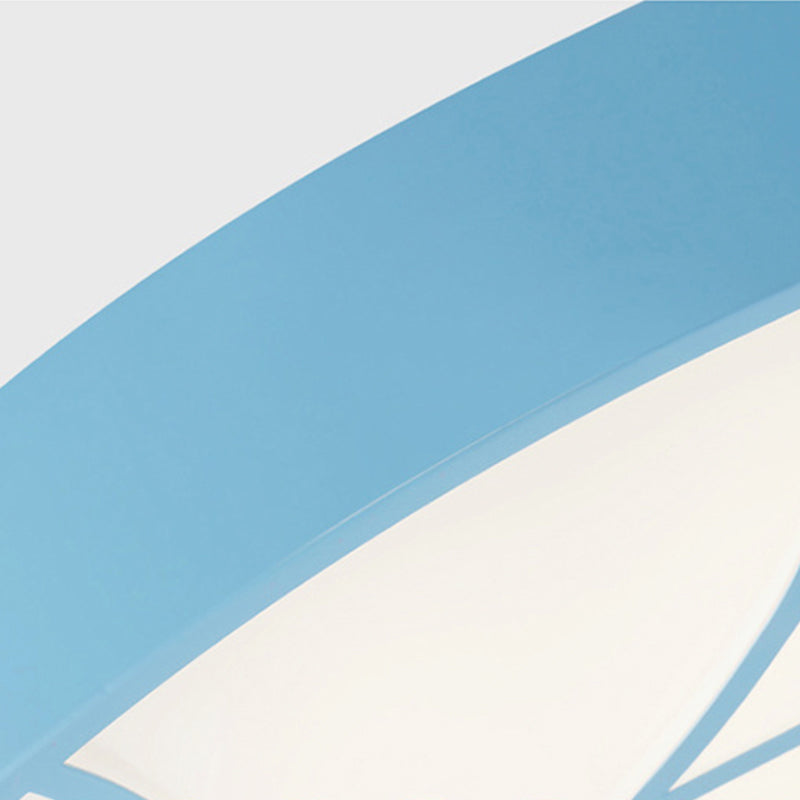 Kid's Leaf LED Ceiling Lamp - Cartoon Acrylic Metal Flush Mount Light