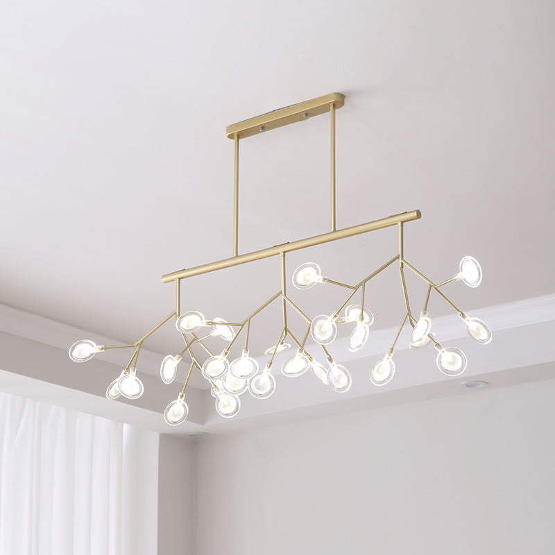 Modern Acrylic Led Pendant Light Fixture With 27 Heads For Living Room