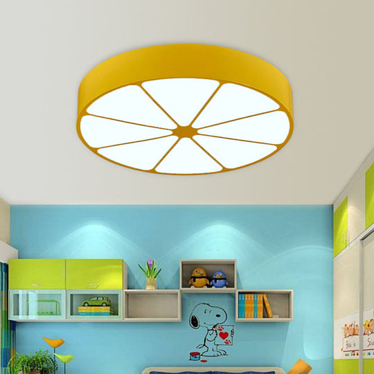 Modern Lemon Flat Ceiling Light for Kindergarten Classrooms