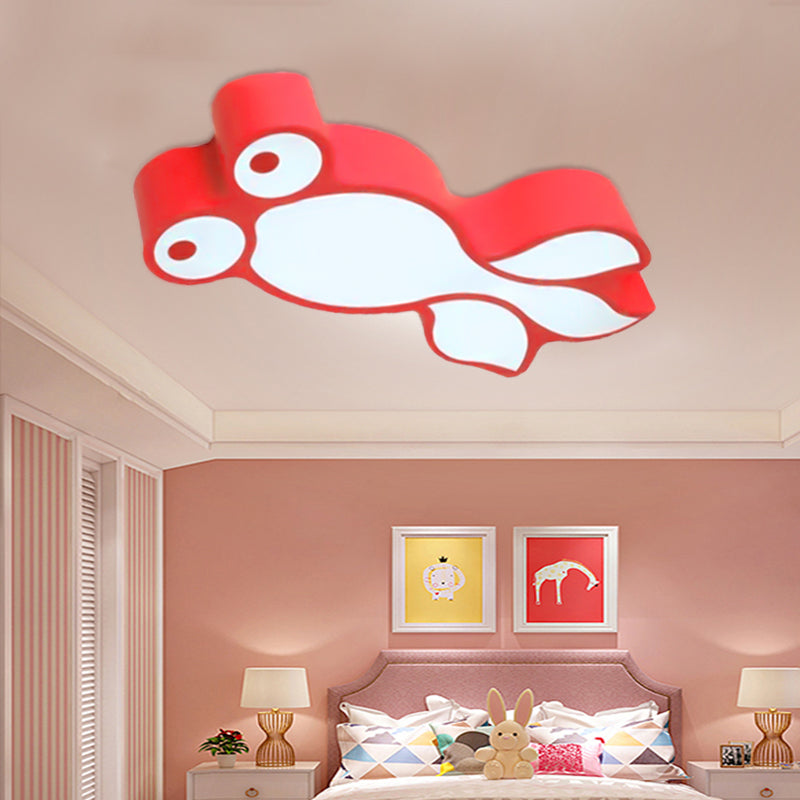 Adorable Little Goldfish Ceiling Light: Acrylic LED Flush Mount for Kids' Bedrooms