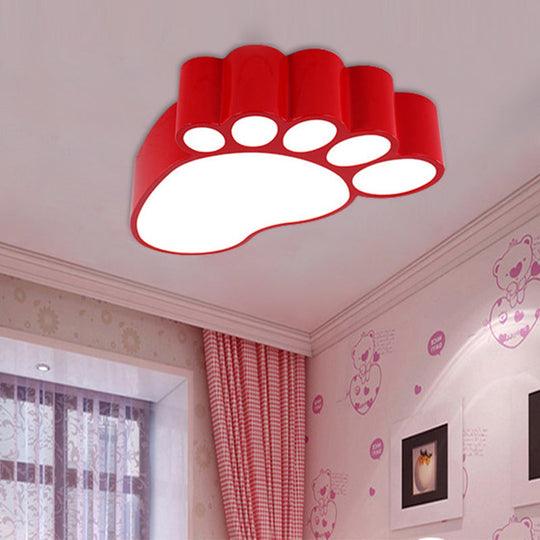 Cute Modern LED Baby Foot Ceiling Lamp for Kindergarten