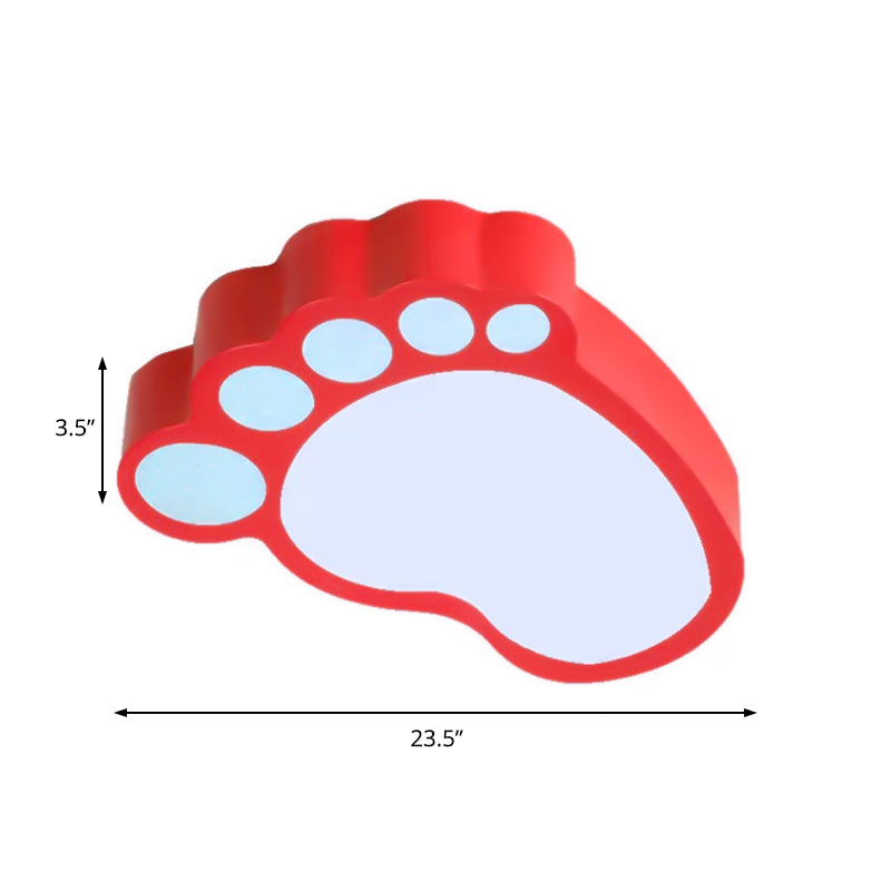 Cute Modern LED Baby Foot Ceiling Lamp for Kindergarten