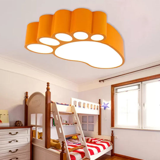 Cute Modern LED Baby Foot Ceiling Lamp for Kindergarten