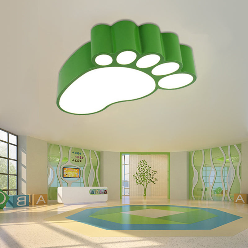 Cute Modern LED Baby Foot Ceiling Lamp for Kindergarten