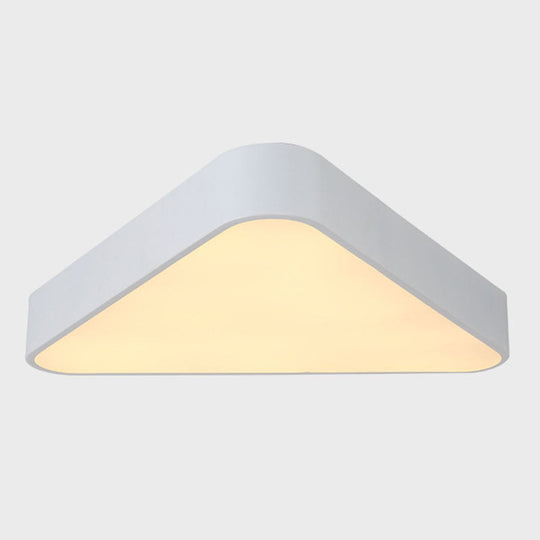 Nordic Led Flush Mount Ceiling Light For Foyer: Acrylic Triangle Fixture White / Warm